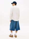 White Regular Fit Button-Down Pure Linen Shirt  Men
