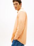 Orange Regular Fit Linen Blend Shirt  Men
