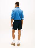 Blue Logo Relaxed Bermuda Shorts With Linen  Men