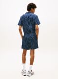 Blue Print Poplin Relaxed Bermuda Shorts  Men