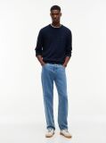 Blue Tommy Flag Slim Crew Neck Jumper  Men