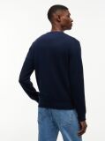 Blue Tommy Flag Slim Crew Neck Jumper  Men