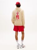 Brown Signature Back Logo Terry Drawstring Hoody  Men