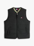 Black Water Repellent Colour-Blocked Back Logo Gilet  Men