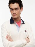 Beige Tommy Badge Relaxed Rugby Shirt  Men