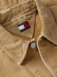 Μπεζ Oversized Overshirt Από Καμβά Με Κοτλέ Γιακά  Άνδρες