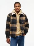 Multi Oversized Φανελένιο Shacket Με Teddy Επένδυση  Άνδρες