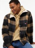 Multi Oversized Φανελένιο Shacket Με Teddy Επένδυση  Άνδρες