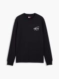 Black Signature Logo Slim Long Sleeve T-Shirt  Men