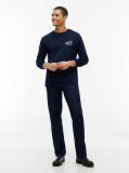 Blue Signature Logo Slim Long Sleeve T-Shirt  Men