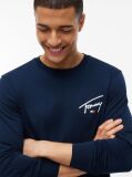 Blue Signature Logo Slim Long Sleeve T-Shirt  Men