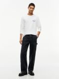 Beige Signature Logo Slim Long Sleeve T-Shirt  Men