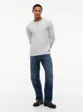 Grey Washed Waffle Knit Henley Long Sleeve T-Shirt  Men