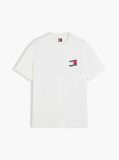 Άσπρο Άνετο T-Shirt Με Λογότυπο  Άνδρες