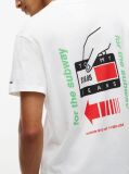Beige Back Graphic Jersey Crew Neck T-Shirt  Men
