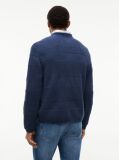Blue Tommy Badge Textured Jumper  Men