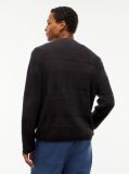 Black Tommy Badge Textured Jumper  Men
