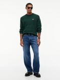 Green Tommy Badge Textured Jumper  Men