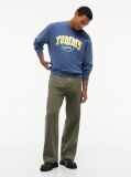 Blue Varsity Logo Relaxed Terry Sweatshirt  Men