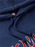 Μπλε Άνετο Σουέτ Hoody Με Λογότυπο  Άνδρες