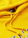 Κίτρινο Άνετο Σουέτ Hoody Με Λογότυπο  Άνδρες