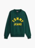 Green Classic Logo Brushed Fleece Relaxed Sweatshirt  Men