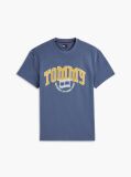 Μπλε Βαμβακερό T-Shirt Με Varsity Λογότυπο  Άνδρες