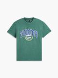 Πράσινο Βαμβακερό T-Shirt Με Varsity Λογότυπο  Άνδρες