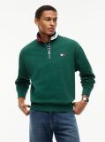 Green Tommy Badge Relaxed Quarter-Zip Sweatshirt  Men