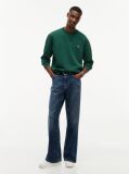 Green Badge Fleece Crew Neck Sweatshirt  Men