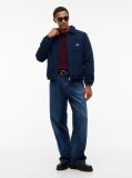 Blue Peached Twill Harrington Jacket  Men