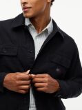 Μαύρο Oversized Overshirt Με Herringbone Πλέξη  Άνδρες