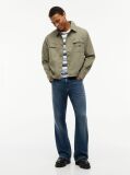 Πράσινο Oversized Overshirt Με Herringbone Πλέξη  Άνδρες