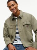 Πράσινο Oversized Overshirt Με Herringbone Πλέξη  Άνδρες