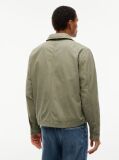 Πράσινο Oversized Overshirt Με Herringbone Πλέξη  Άνδρες