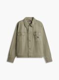 Πράσινο Oversized Overshirt Με Herringbone Πλέξη  Άνδρες