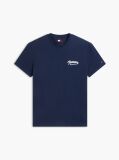 Μπλε Βαμβακερό T-Shirt Με Κλασική Λαιμόκοψη Και Λογότυπο  Άνδρες