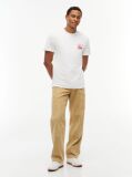 White Logo Jersey Crew Neck T-Shirt  Men