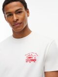White Logo Jersey Crew Neck T-Shirt  Men
