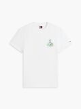 Μπεζ Βαμβακερό T-Shirt Με Κλασική Λαιμόκοψη Και Λογότυπο  Άνδρες