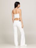 Άσπρο Denim Cropped Τοπ Σε Στιλ Κορσέ  Γυναίκες