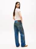 Beige Slim Badge Rib Tee  Women