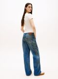 Beige Slim Badge Rib Tee  Women