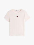 Μπεζ Κοντομάνικο T-Shirt Ριμπ Σε Slim Γραμμή  Γυναίκες