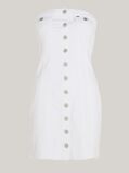 White Sleeveless Denim Bodycon Mini Dress  Women