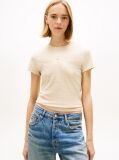 Beige Essential Logo Slim Fit T-Shirt  Women