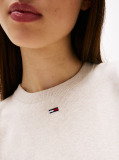 Beige Flag Embroidery Short Sleeve Jumper  Women