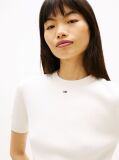 White Flag Embroidery Short Sleeve Jumper  Women