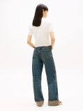 White Flag Embroidery Short Sleeve Jumper  Women