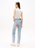 Denim Patchwork Ψηλόμεσο Τζιν Σε Slim Ίσια Γραμμή  Γυναίκες